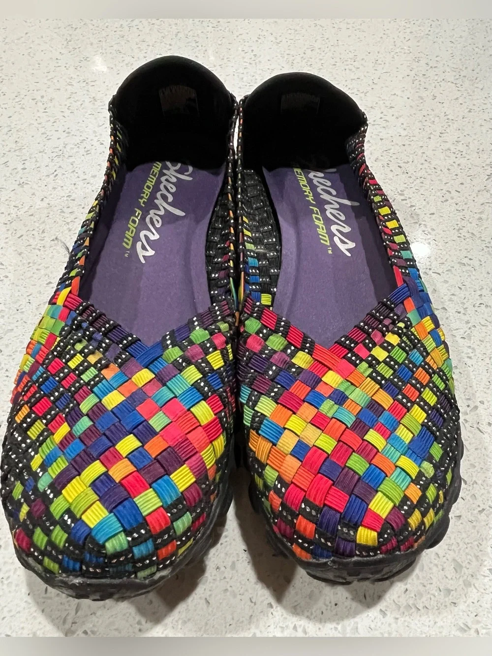 Skechers EZ Flex 2 Delphi Slip-on Multi Color Flat Comfort Shoes Women’s SZ 8.5